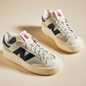 New Balance Cream and Black Sneakers